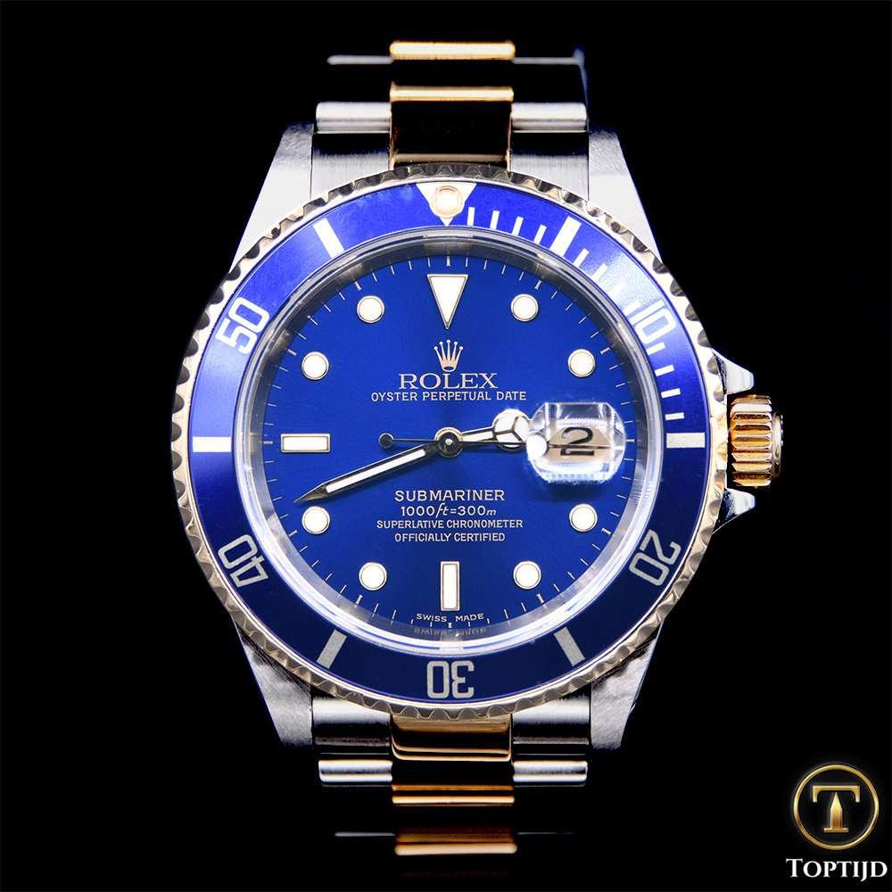 Rolex 16613 Submariner date Very Good Fullset 11-2003, Staal, Rolex, Polshorloge, Ophalen of Verzenden