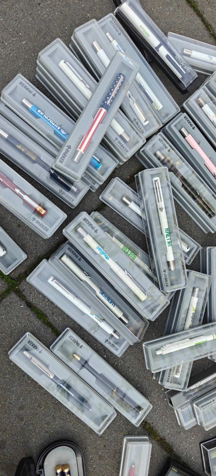 Grote collectie Parker pennen - diverse modellen, Verzamelen, Ophalen of Verzenden, Zo goed als nieuw, Met doosje, Parker
