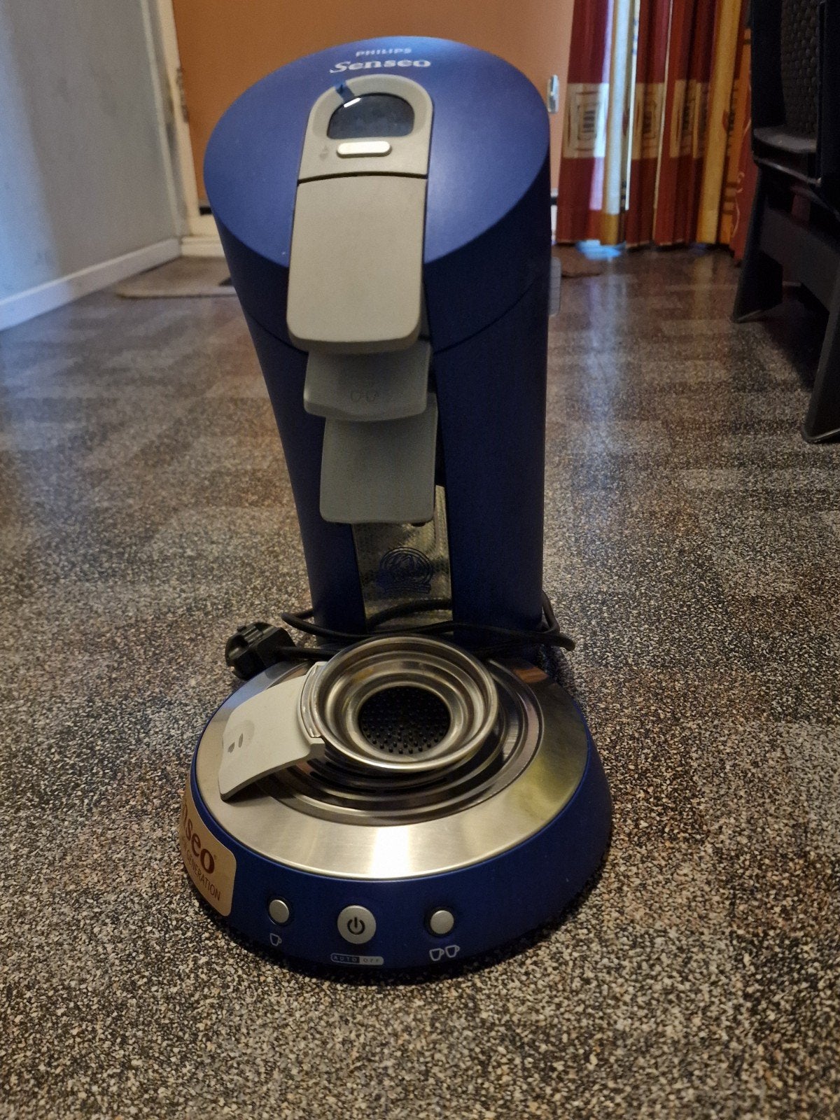 Philips Senseo Koffiezetapparaat - Wit en Blauw, Ophalen, Koffiepads en cups, Gebruikt, Koffiemachine