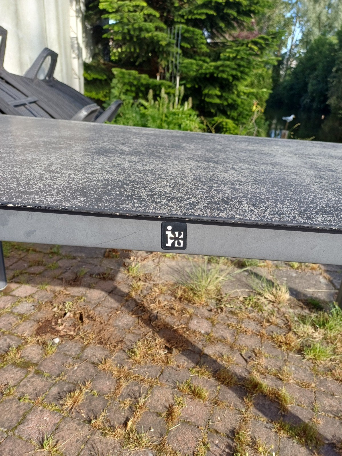 Intatuin tafel moet snel weg  €25,-., Ophalen of Verzenden, Gebruikt, Rechthoekig, Aluminium