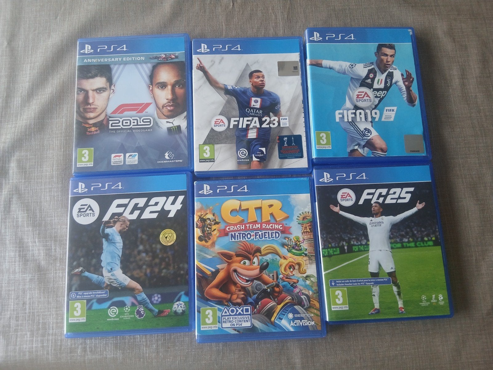PS4 Games Bundel: FIFA, F1, FC24, FC25 & Crash Team Racing, Spelcomputers en Games, Games | Sony PlayStation 4, Gebruikt, Ophalen of Verzenden