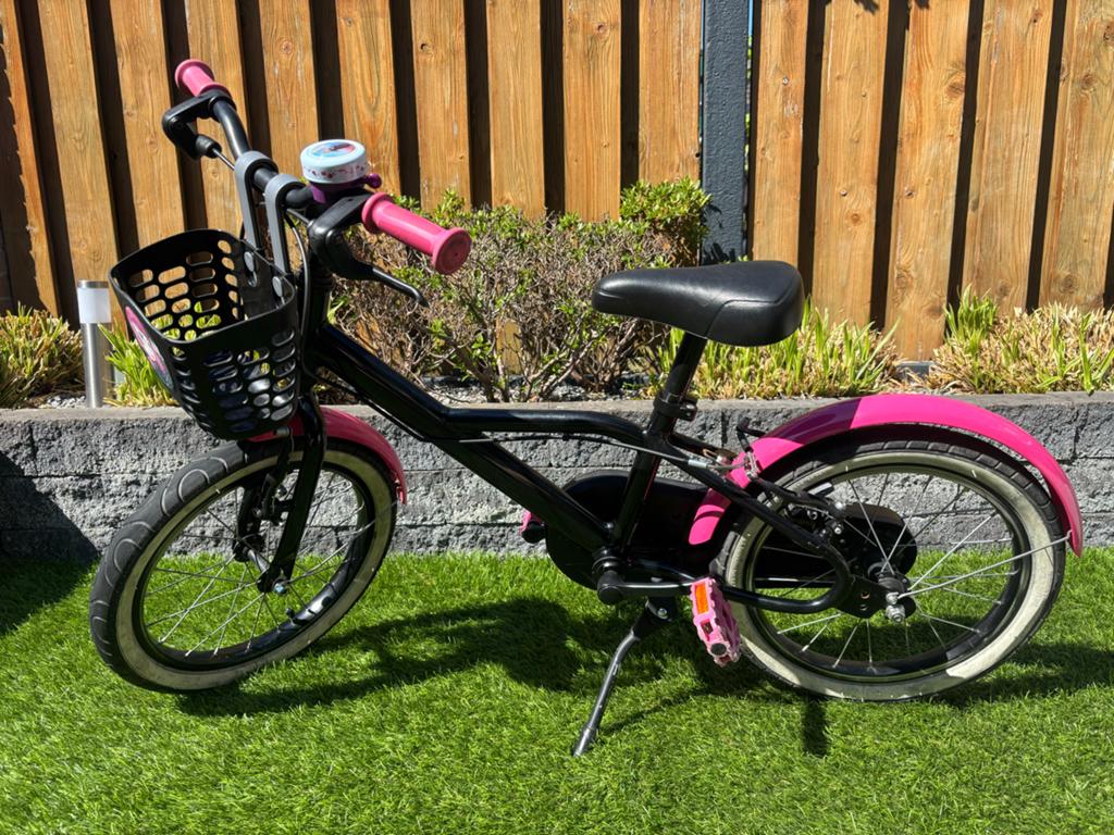 Kinderfiets 16 inch met mandje, Fietsen en Brommers, Fietsen | Kinderfietsjes, Ophalen, Zijwieltjes, Velgrem, 16 tot 20 inch