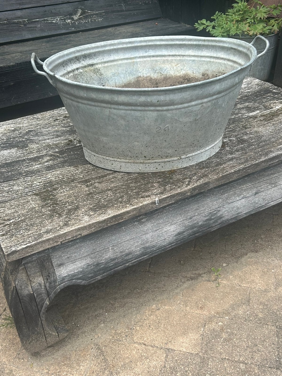 Diverse zinken artikelen, Tuin en Terras, Ophalen, Minder dan 30 cm, Rond, Zo goed als nieuw