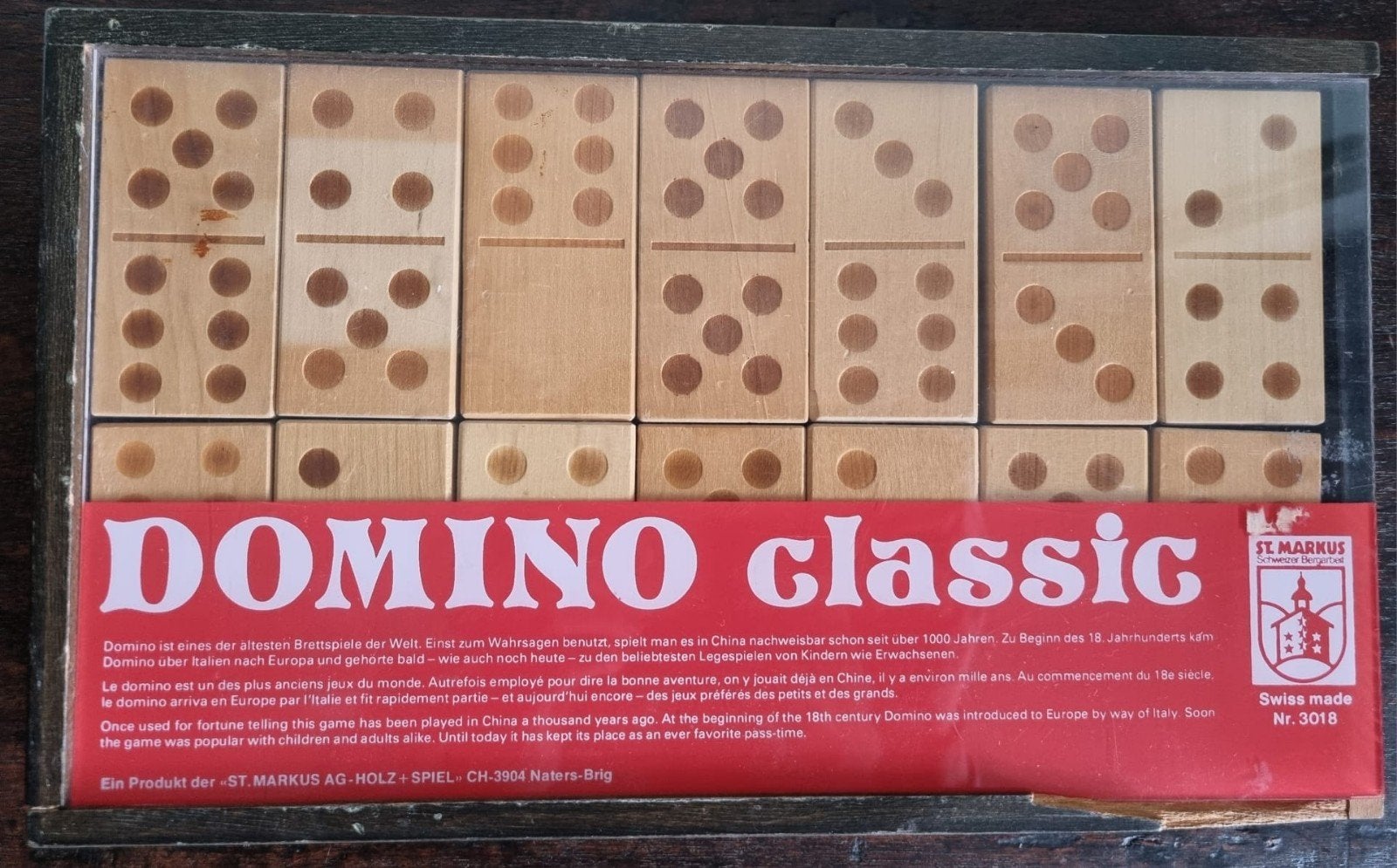 Domino classic Swiss made, Ophalen of Verzenden, Zo goed als nieuw
