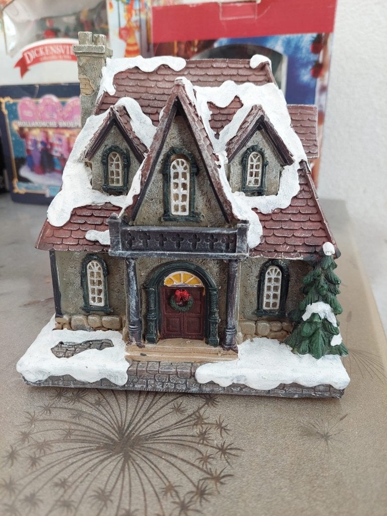 Intratuin Kerstdorp huis - Sfeervol Landhuis, Ophalen of Verzenden, Zo goed als nieuw
