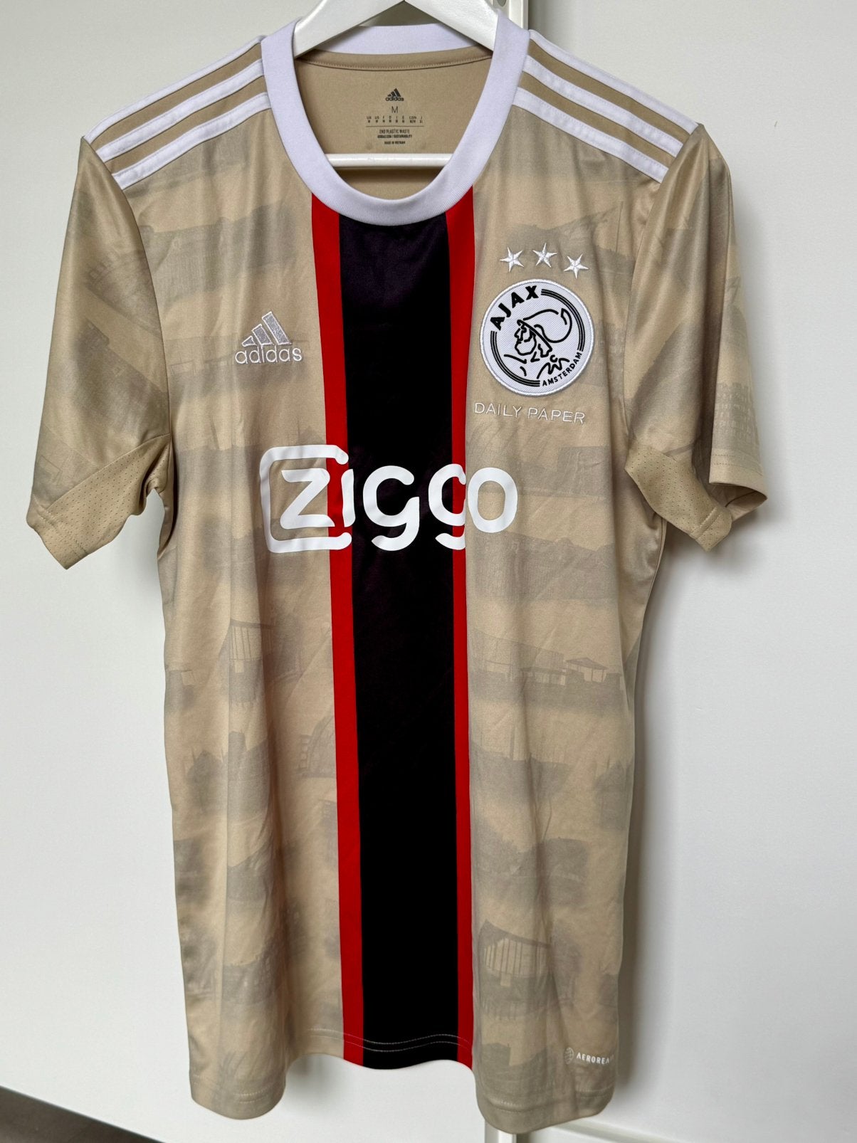 Ajax Amsterdam Daily Paper 2022 - 2023 voetbal shirt Maat M, Sport en Fitness, Voetbal, Maat M, Ophalen of Verzenden, Zo goed als nieuw