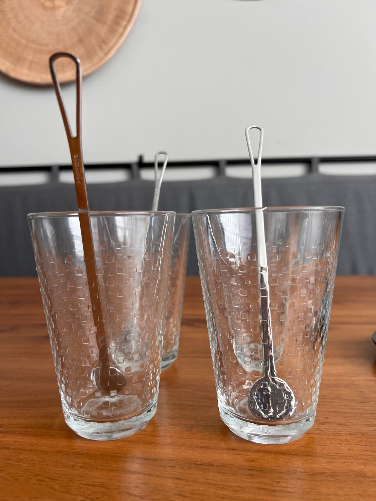 Nespresso latte macchiato glazen - 4 stuks, Ophalen, Glas of Glazen, Gebruikt, Glas