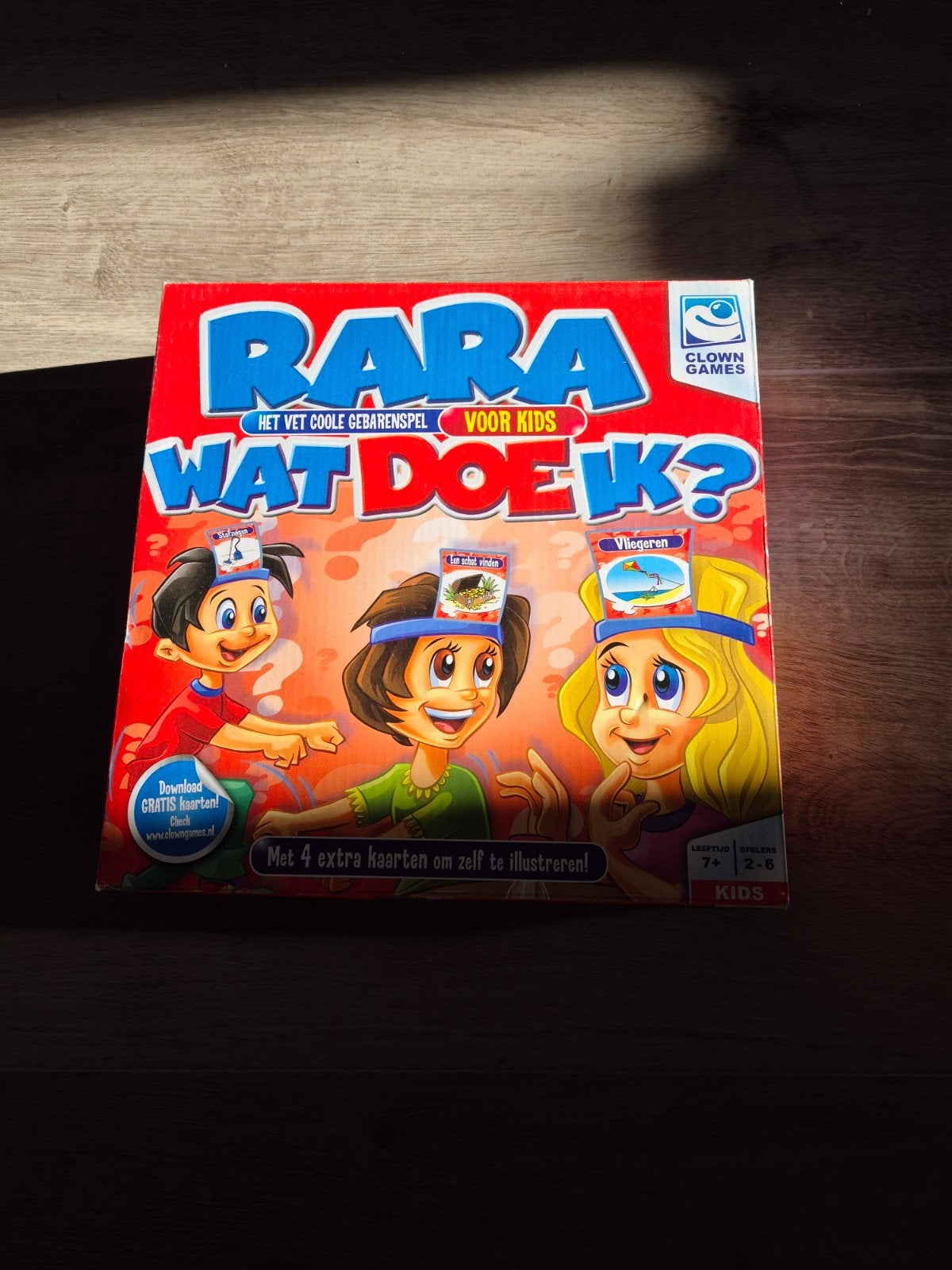 Rara Wat Doe Ik? Het Coole Gebarenspel voor Kids, Drie of vier spelers, Ophalen of Verzenden, Gebruikt, Clown Games