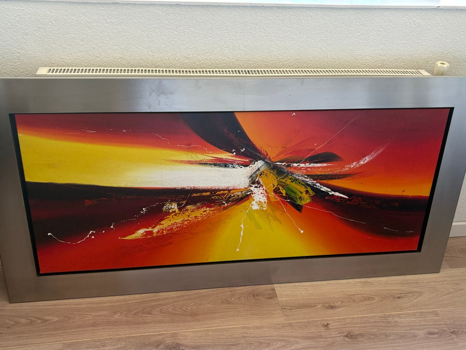 Abstract schilderij van Lee Cole op linnen, 158x76 cm, Ophalen