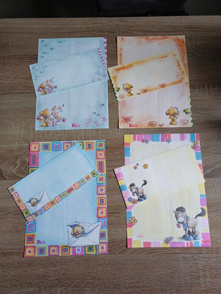 4x diddl briefpapier met envelop, Ophalen of Verzenden, Papier, Kaart of Schrift