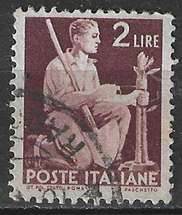 Italie 1945/1948 - Yvert 490 - Oogsten - 2 l. (ST), Verzenden, Gestempeld