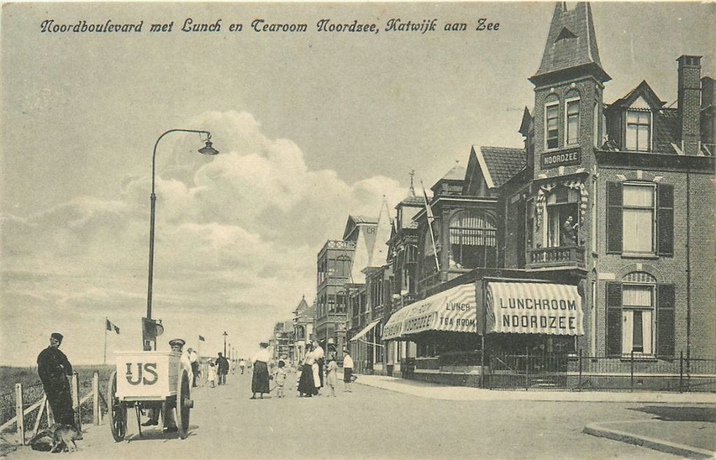 701-106-043 Katwijk aan Zee Noordboulevard Lunch en Tearoom, Verzamelen, Ophalen of Verzenden, Voor 1920, Zuid-Holland