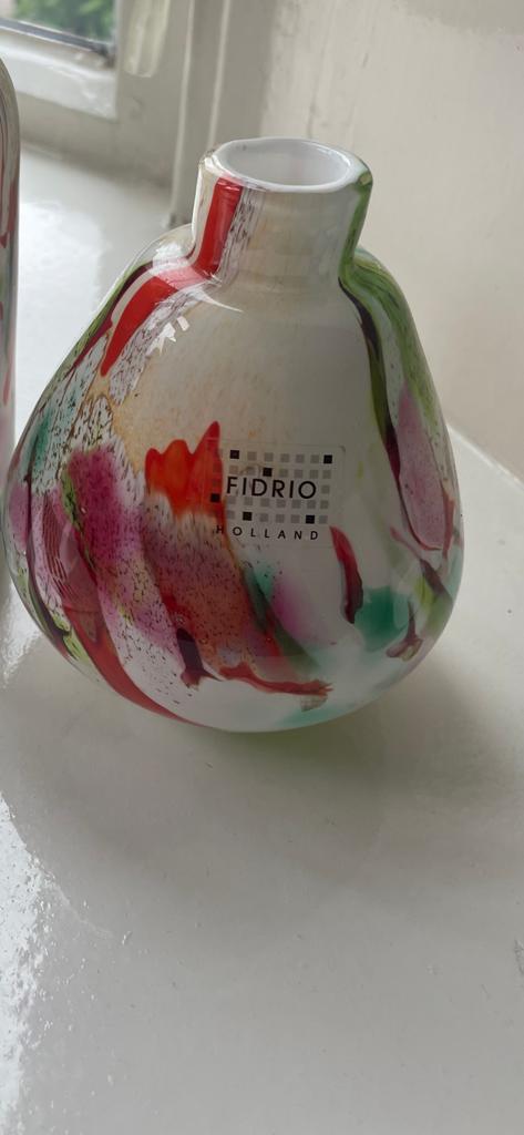 Fidrio Holland Glazen Vaas - Kleurrijk Design, Ophalen of Verzenden