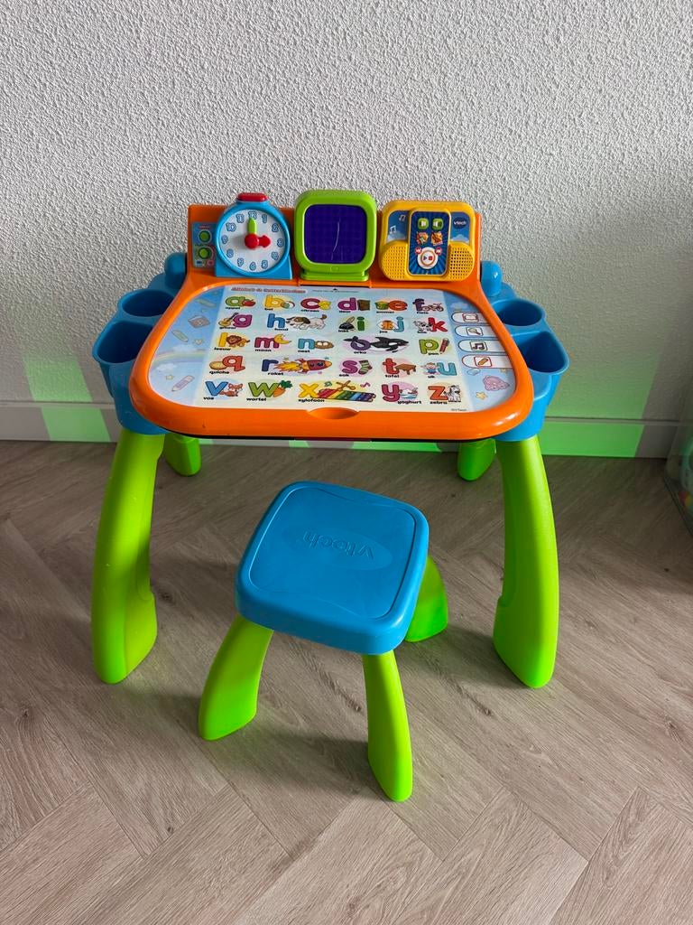 Vtech mijn magisch bureau 3 in 1 met krukje, Ophalen of Verzenden, Gebruikt, Elektronica, Met licht