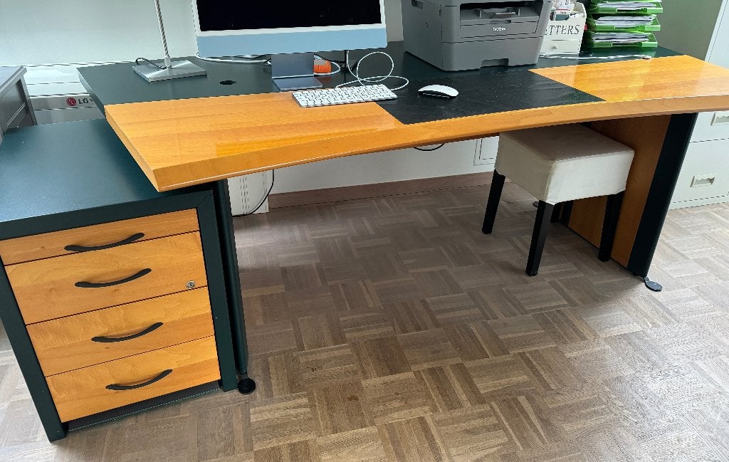 Bureau Compleet, Ophalen, Gebruikt, Hout, Bureau-kast combinatie