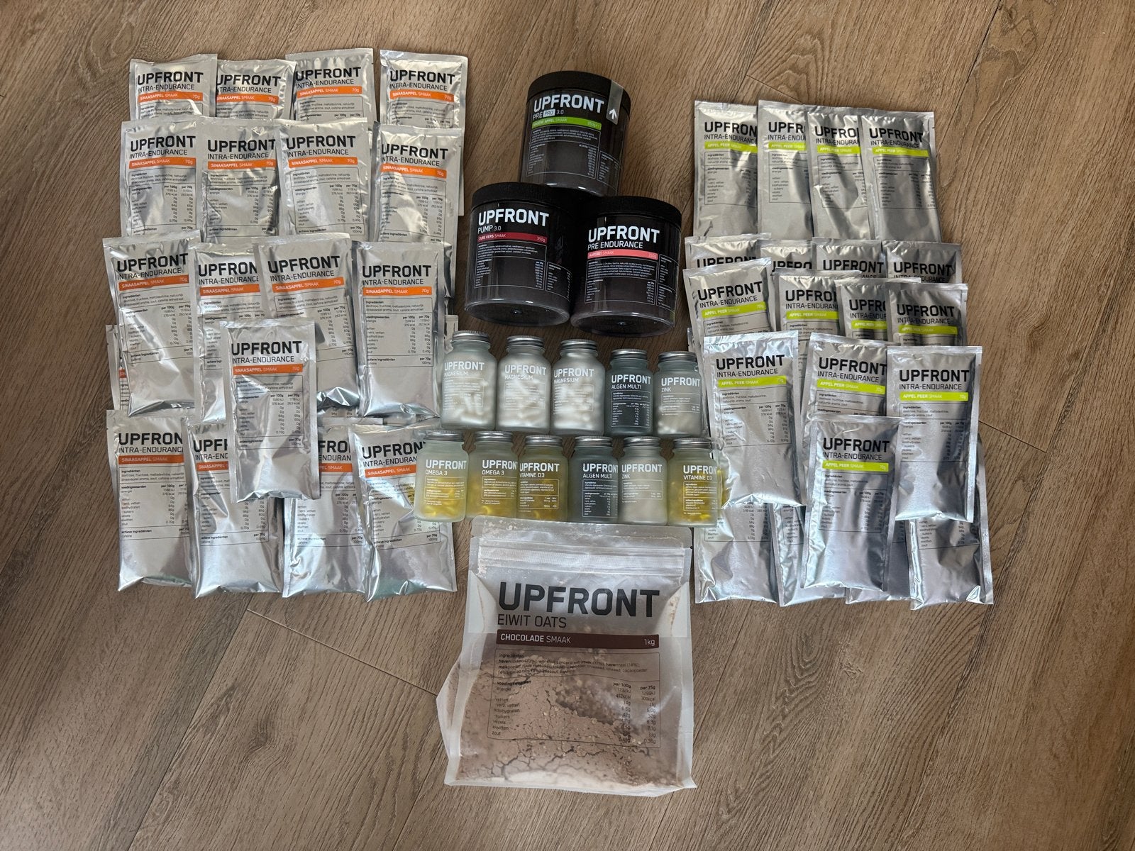 Groot pakket Upfront supplementen en eiwit oats, Ophalen of Verzenden, Nieuw, Poeder of Drank