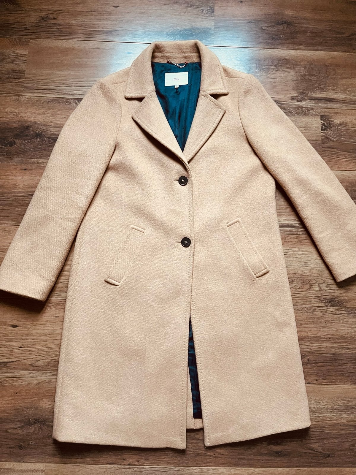 Mooie bruine S.Oliver mantel maat 38, Kleding | Dames, Ophalen of Verzenden, Zo goed als nieuw, Maat 38/40 (M), Bruin