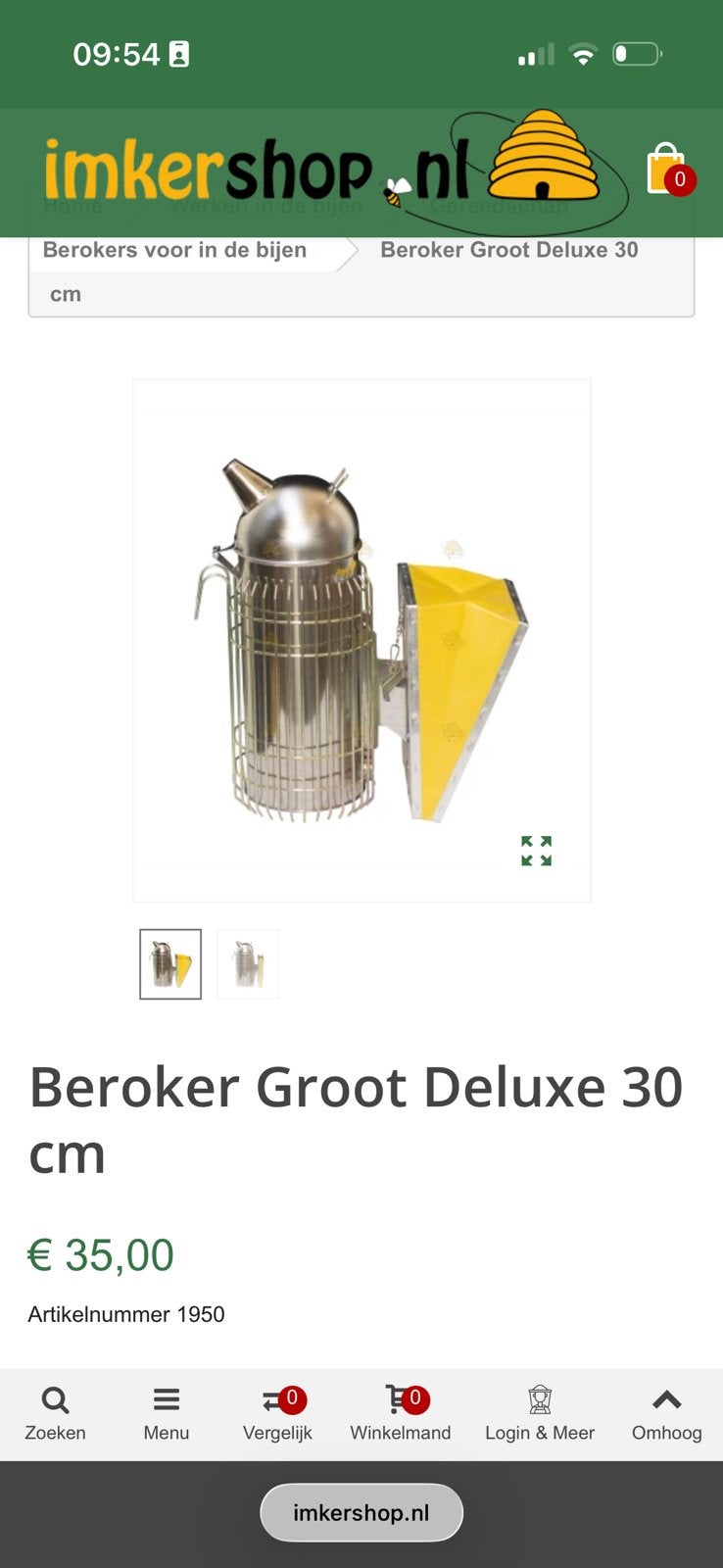 Nieuwe RVS Imker Beroker Groot Deluxe 30 cm – Ongebruikt, Bijen