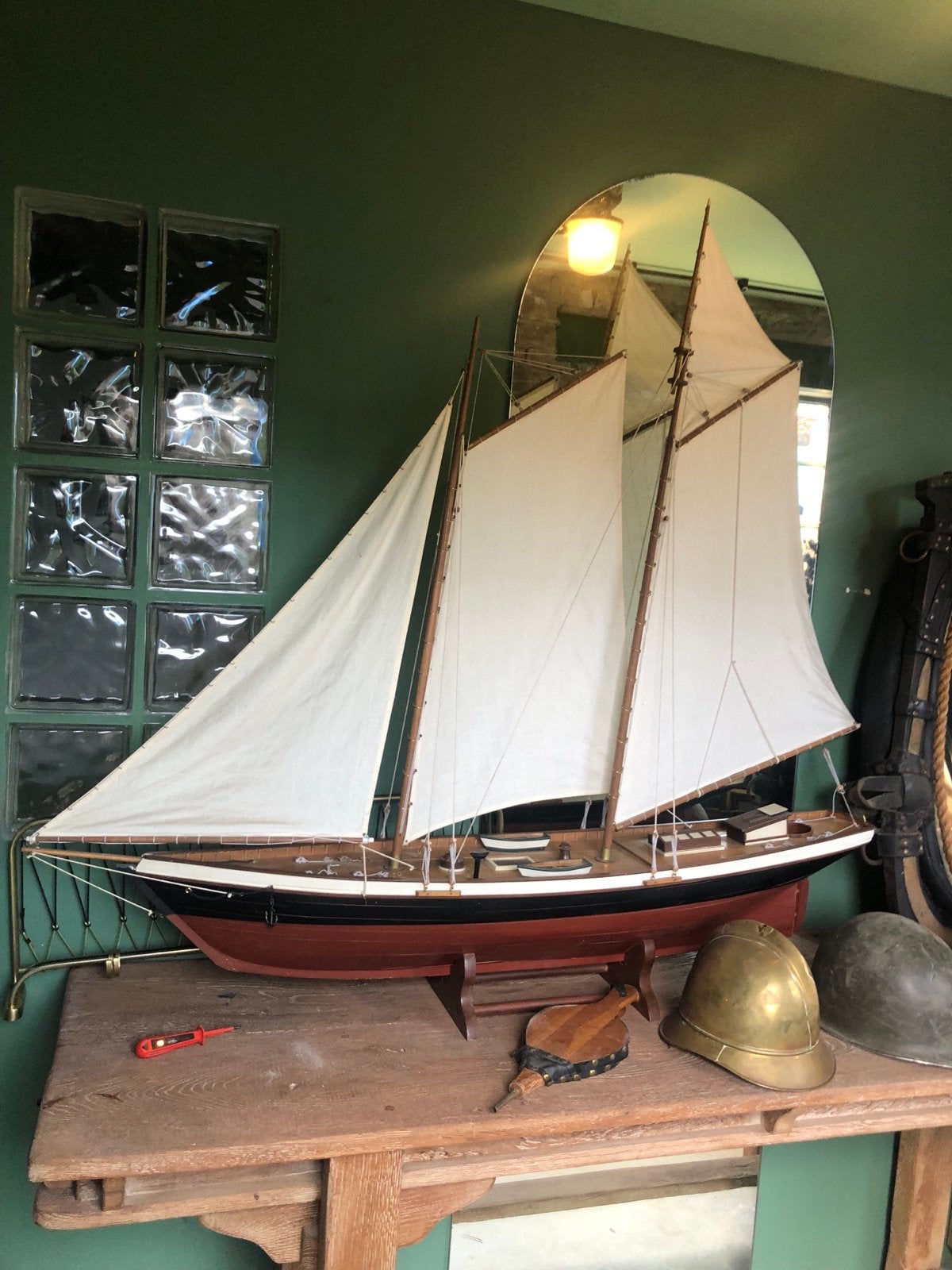 Mooi groot zijlschip - In zeer goede staat (140x130 cm), Ophalen of Verzenden, Zo goed als nieuw