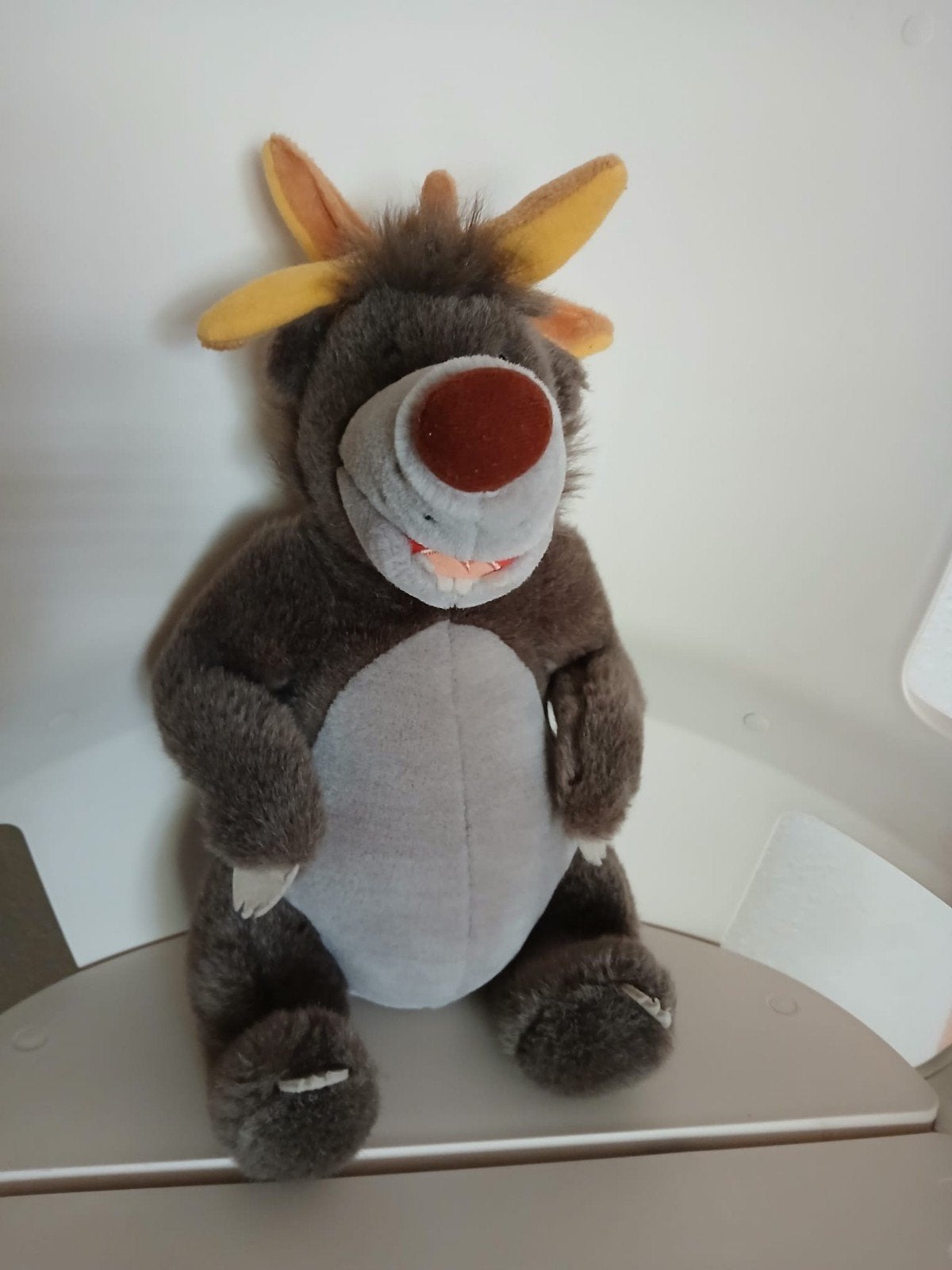 Disney knuffel Balou Jungle book 35 cm., Gebruikt, Disney, Beer, Grijs