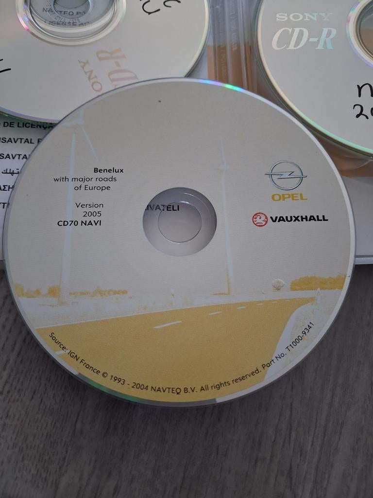Opel/Vauxhall CD70 Navi Navigatie CD's (2005 & 2011-2012), Ophalen of Verzenden, Gebruikt