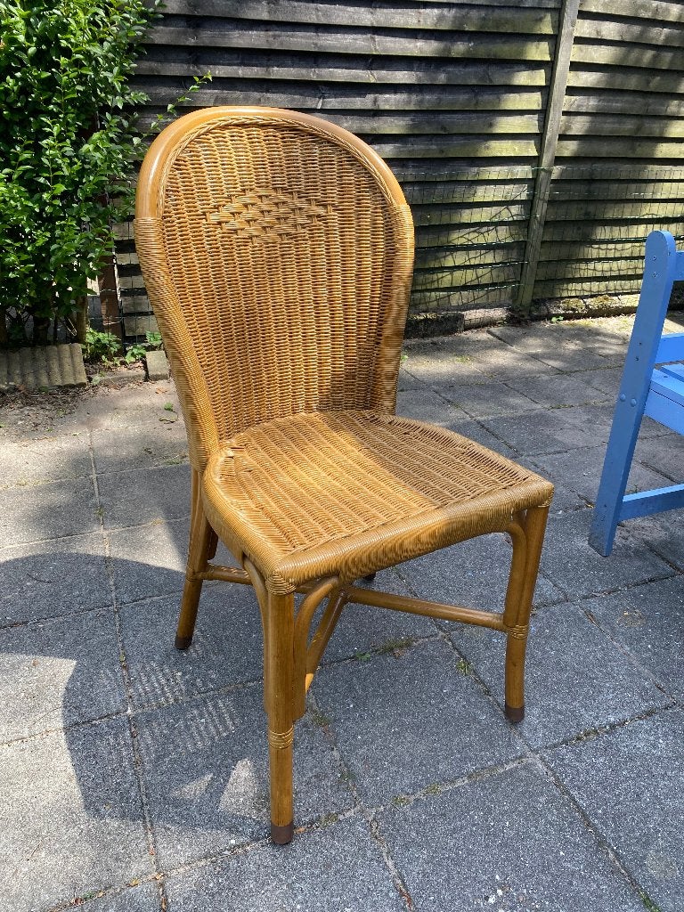 Yellow Rattan Garden Chair, Ophalen, Gebruikt, Bruin, Riet of Rotan