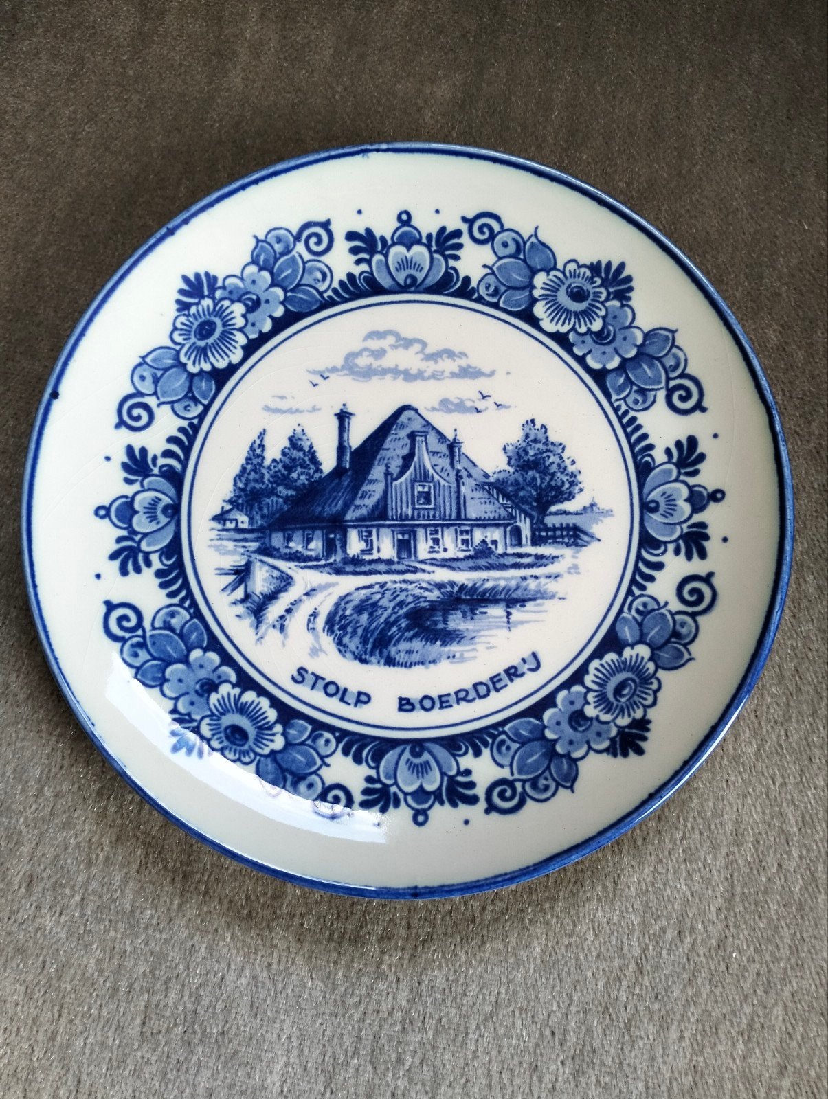 Delfts Blauw bordje - Zenith-Gouda - Stolpboerderij, Ophalen of Verzenden