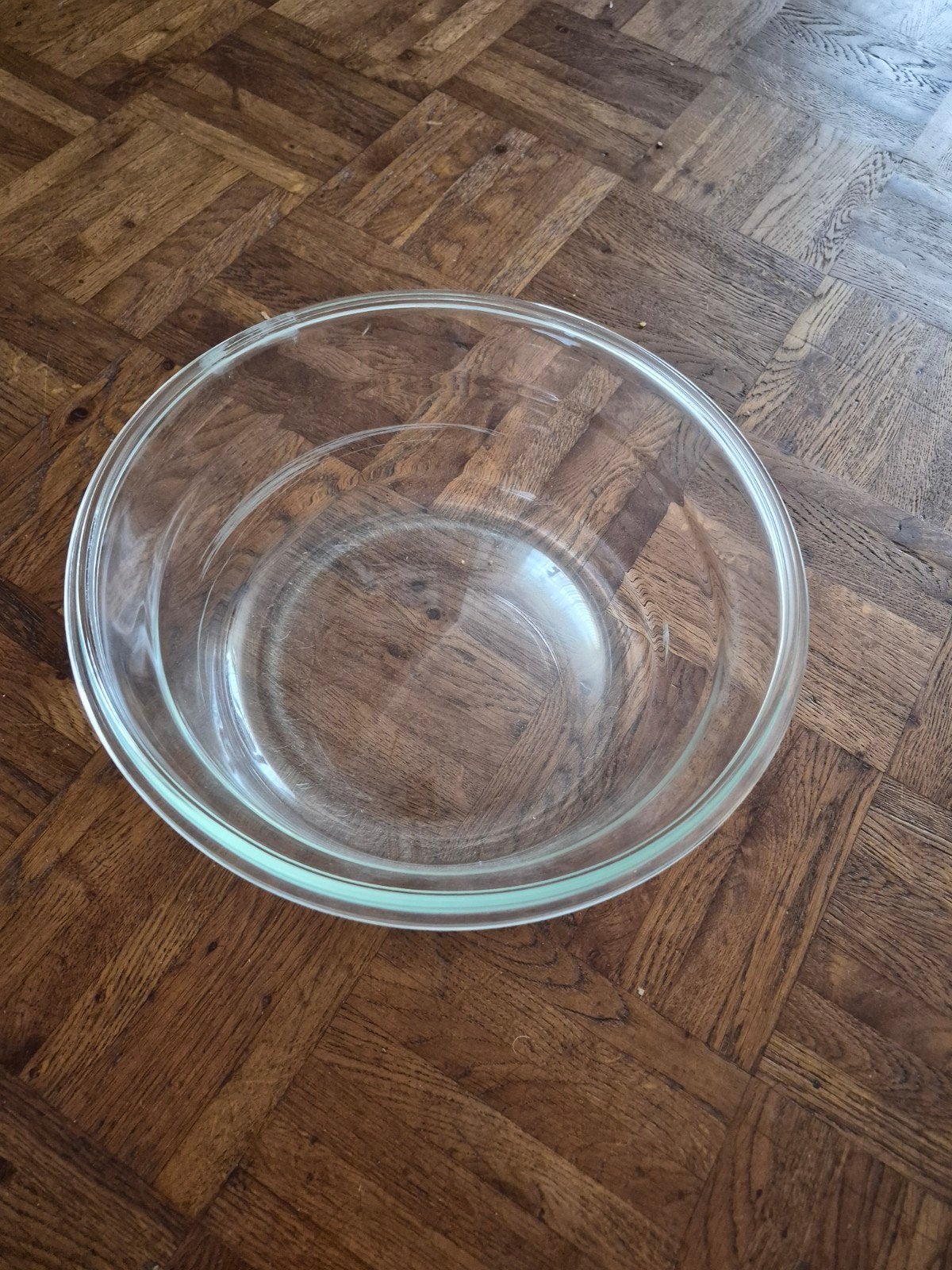 Grote glazen schaal - Gebruikt, Ophalen, Gebruikt, Schaal, Rond