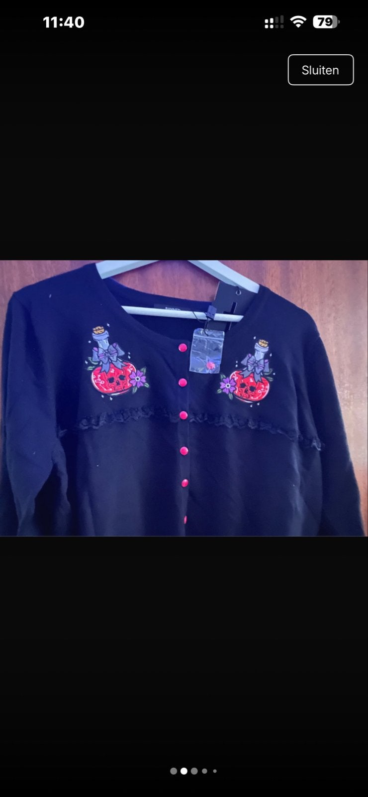 Banned Alternative Cardigan Poison Bottle Nieuw met kaartjes, Ophalen of Verzenden, Nieuw, Maat 46/48 (XL) of groter, Zwart