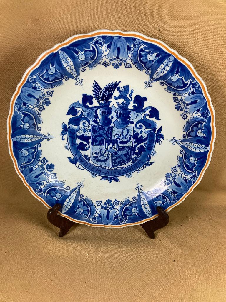 Porceleyne Fles geboorte bord Willem-Alexander 1967, Verzamelen, Koninklijk Huis en Royalty, --, Overige typen, Ophalen of Verzenden