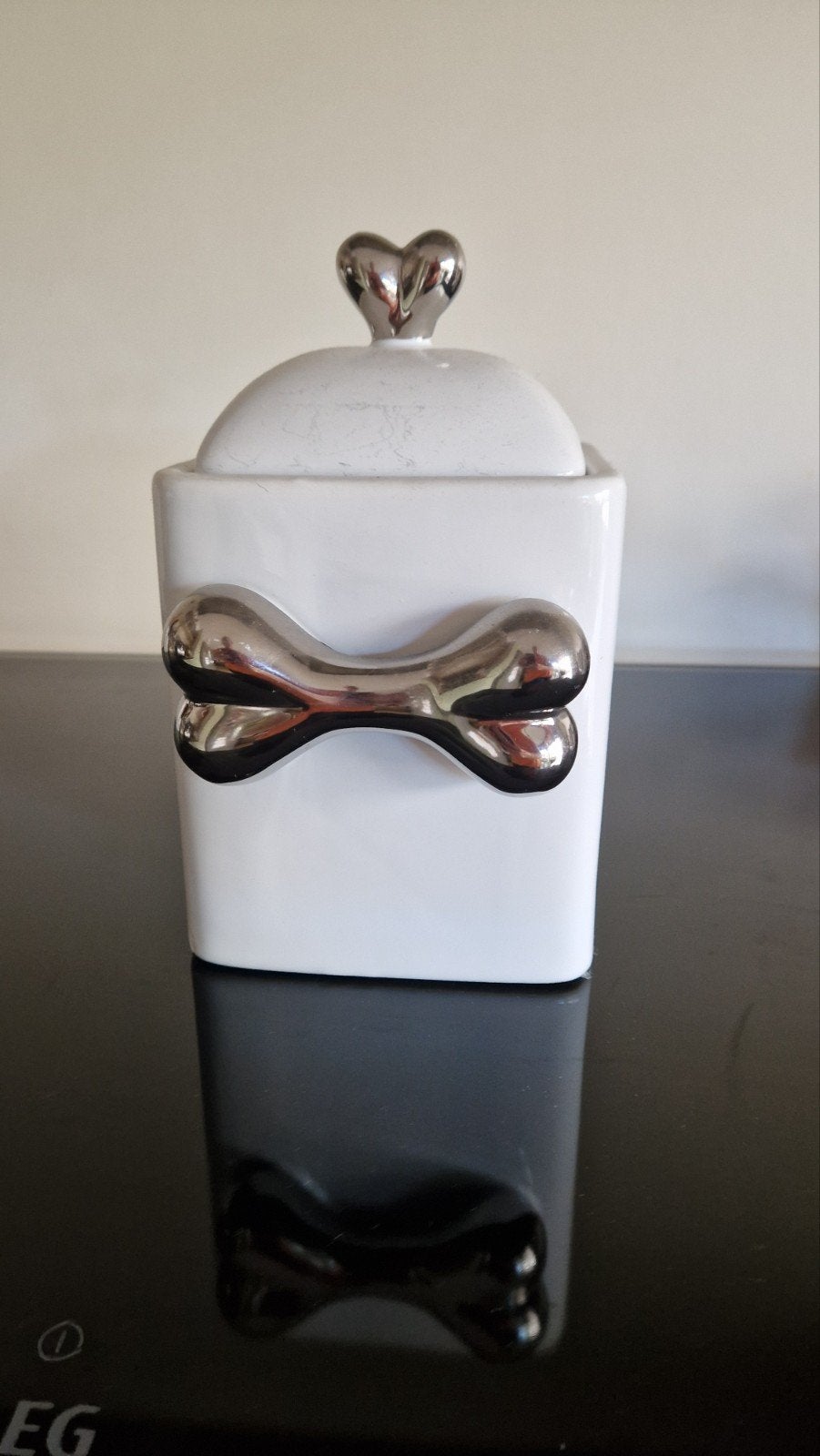 Amanda Collection Pot met Deksel - Wit Keramiek, Ophalen of Verzenden, Zo goed als nieuw, Modern, Wit