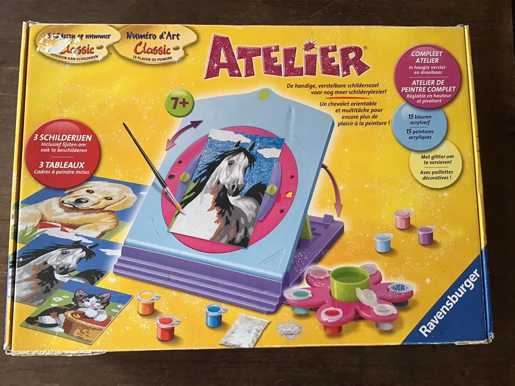 Atelier schildersezel, idiaal voor schilderen op nummer., Gebruikt, Meerkleurig, Ophalen of Verzenden, Kunststof