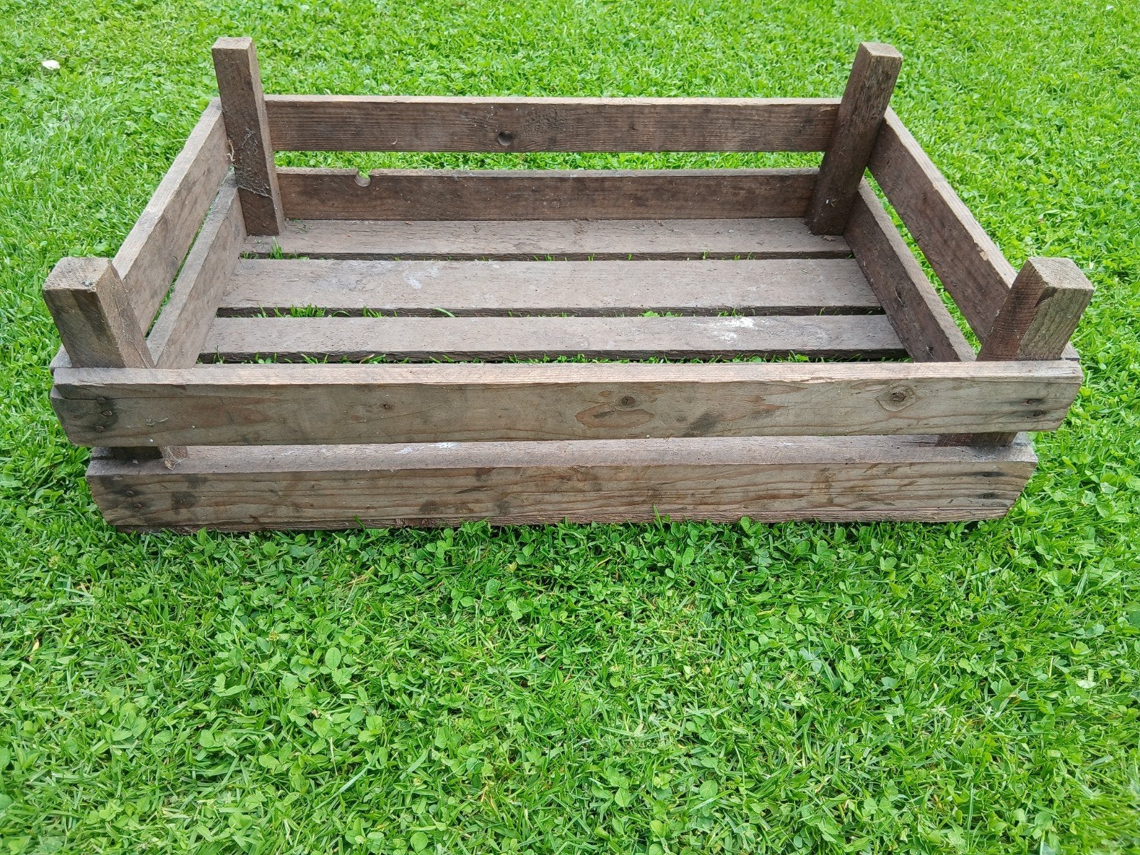 Authentieke Oude Houten Fruitkist / Veilingkist – 60x40 cm, Tuin en Terras, Gebruikt, Minder dan 30 cm, Ophalen of Verzenden, 60 tot 100 cm
