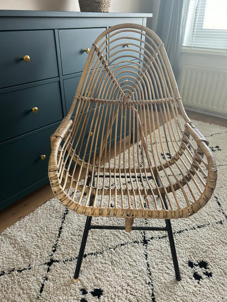 Vintage stoel, Huis en Inrichting, Stoelen, Ophalen, Gebruikt, Bruin, Vintage