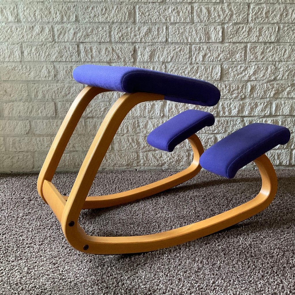 Varier (Stokke) Variable Balans kniestoel, paars, design, Ophalen, Gebruikt, Overige kleuren, Stof