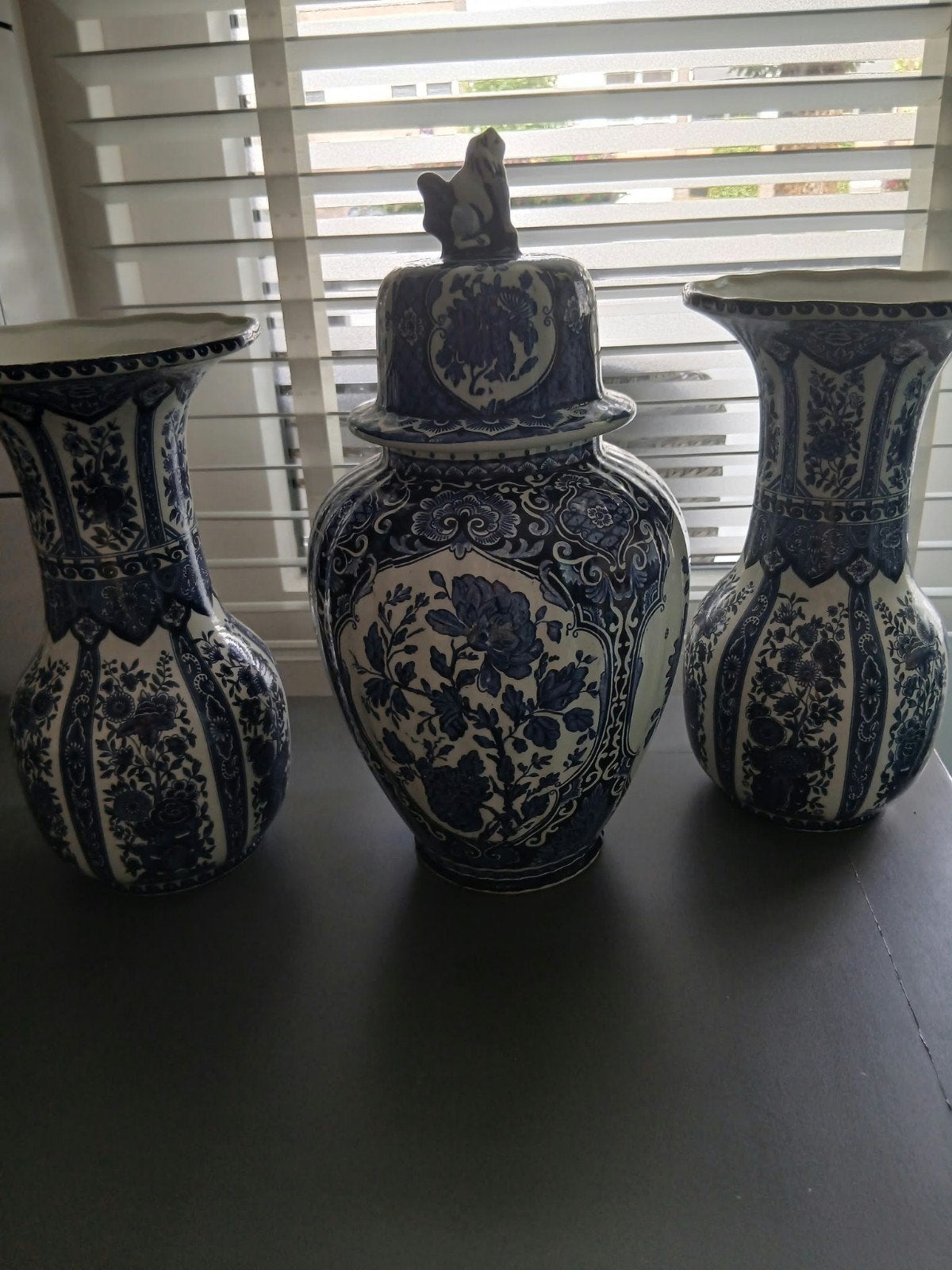 Set 3 Delfts Blauwe Vazen - Boch België voor Royal Sphinx, Ophalen
