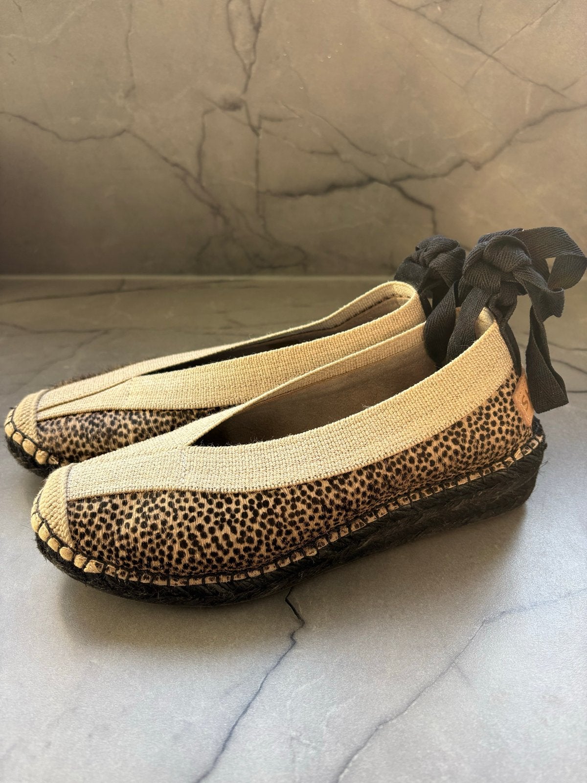 Shabbies espadrilles met dierenprint, Kleding | Dames, Ophalen of Verzenden, Gedragen, Overige kleuren, Espadrilles of Moccasins