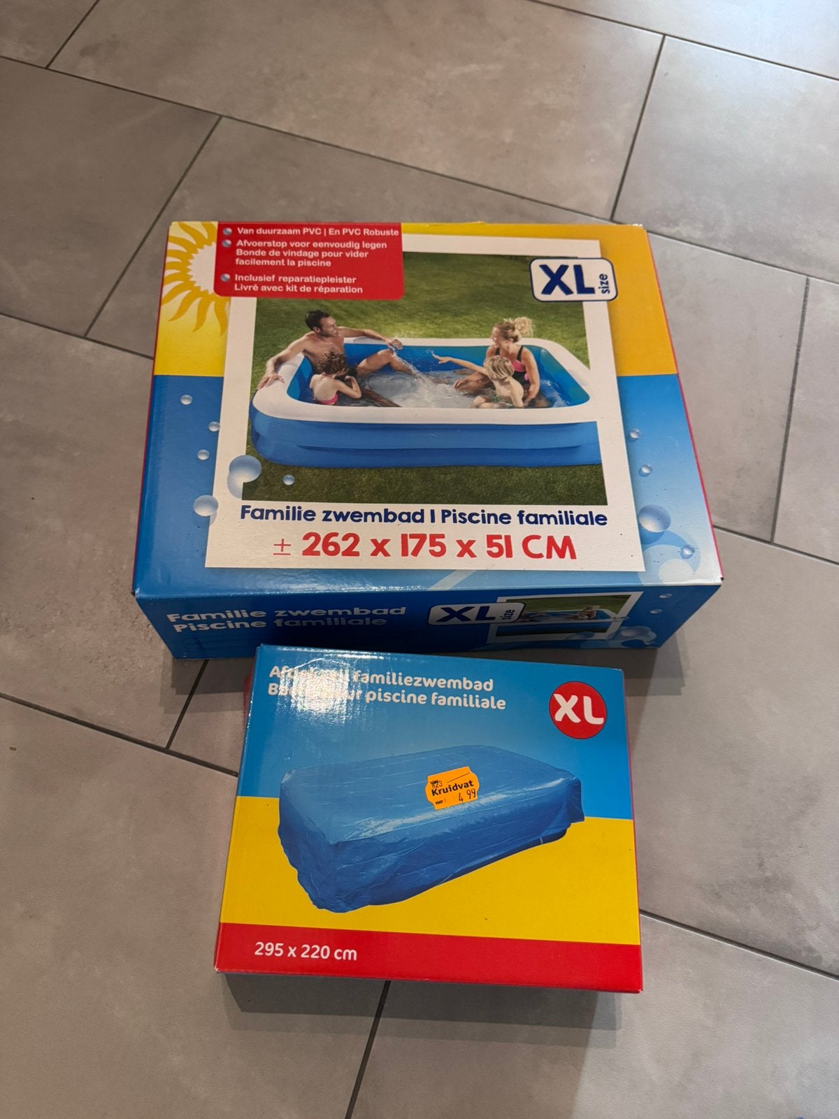 Familiezwembad Kruidvat met afdekzeil - nieuw in doos, Ophalen, Zo goed als nieuw