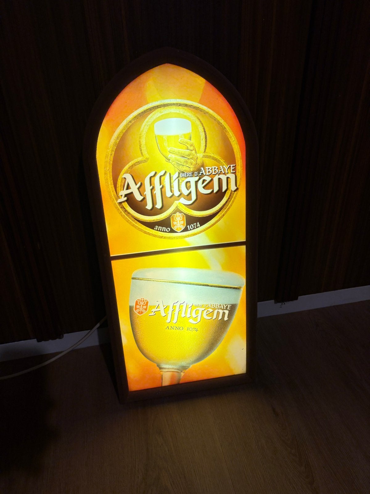 Affligem Bier Reclame Lichtbak - Vintage Brouwerij Decoratie, Verzamelen, Ophalen of Verzenden, Gebruikt, Overige typen, Overige merken