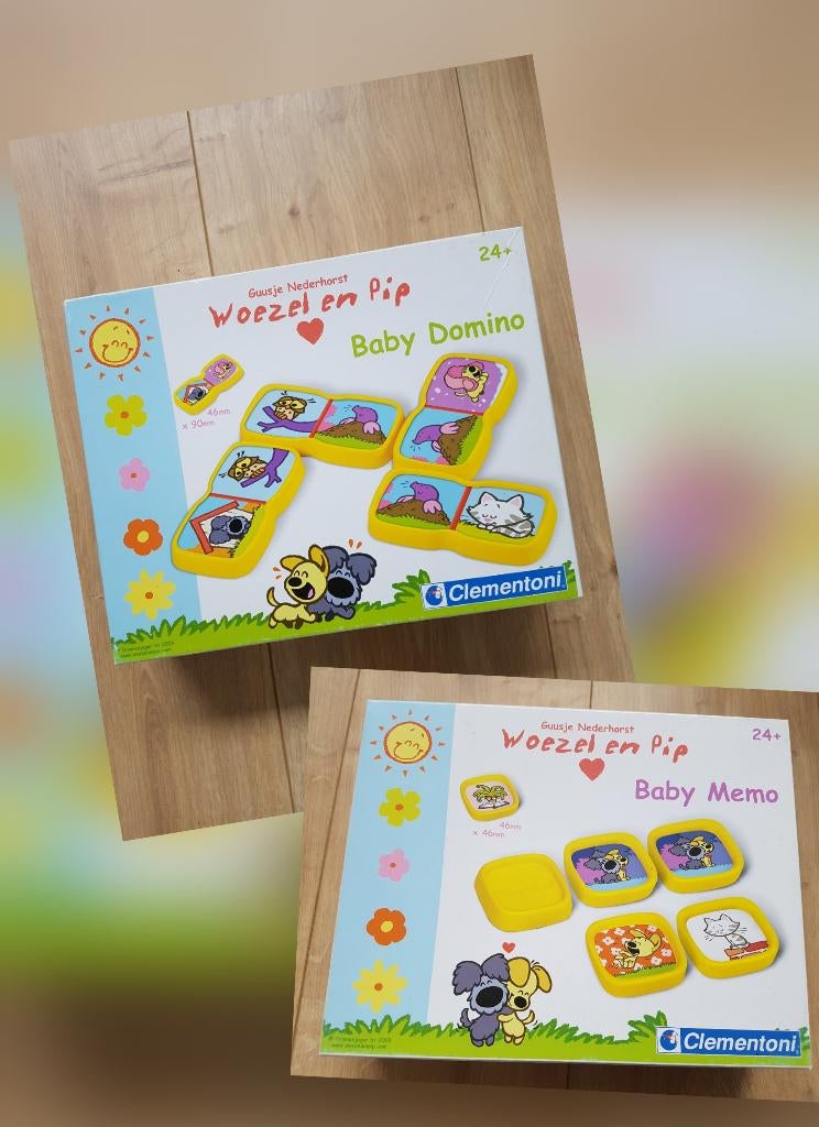 Woezel en Pip. Baby domino en Woezel en Pip. Baby memo., Ophalen of Verzenden, Zo goed als nieuw, Puzzelen