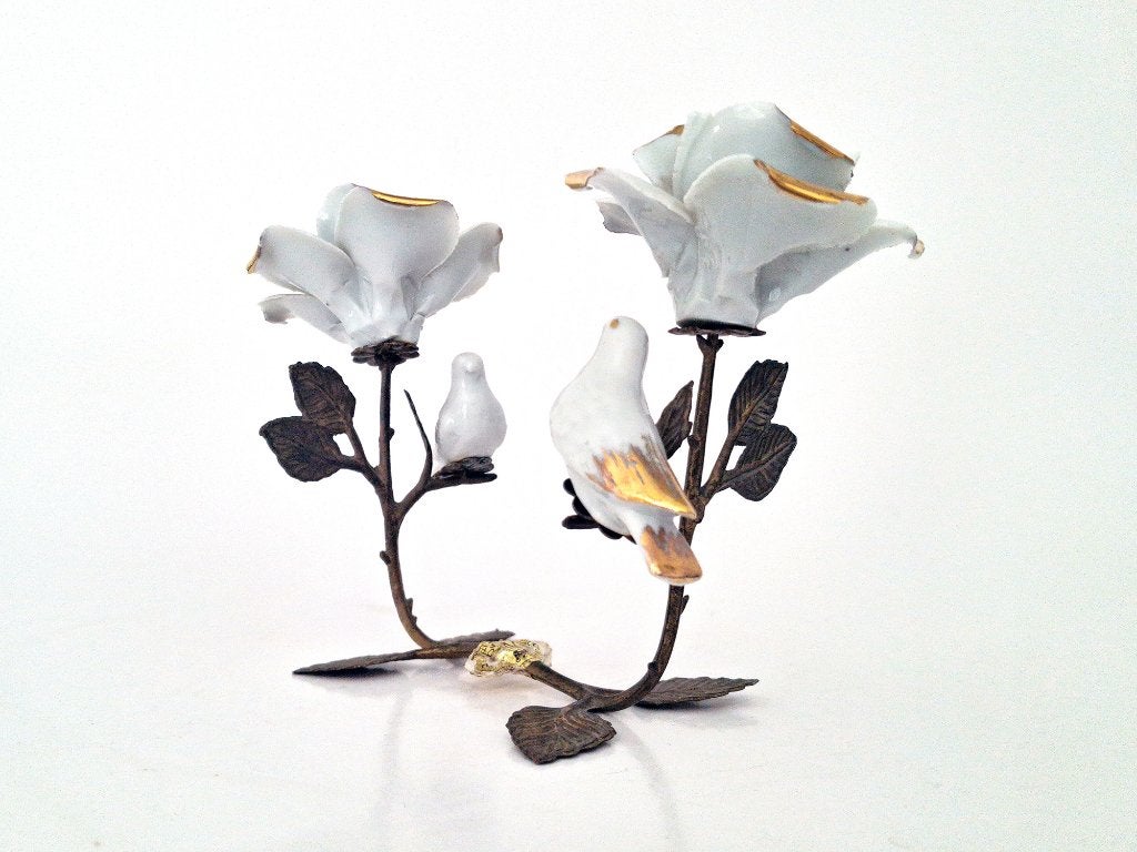 Capodimonte porselein set rozen, Antiek en Kunst, Verzenden