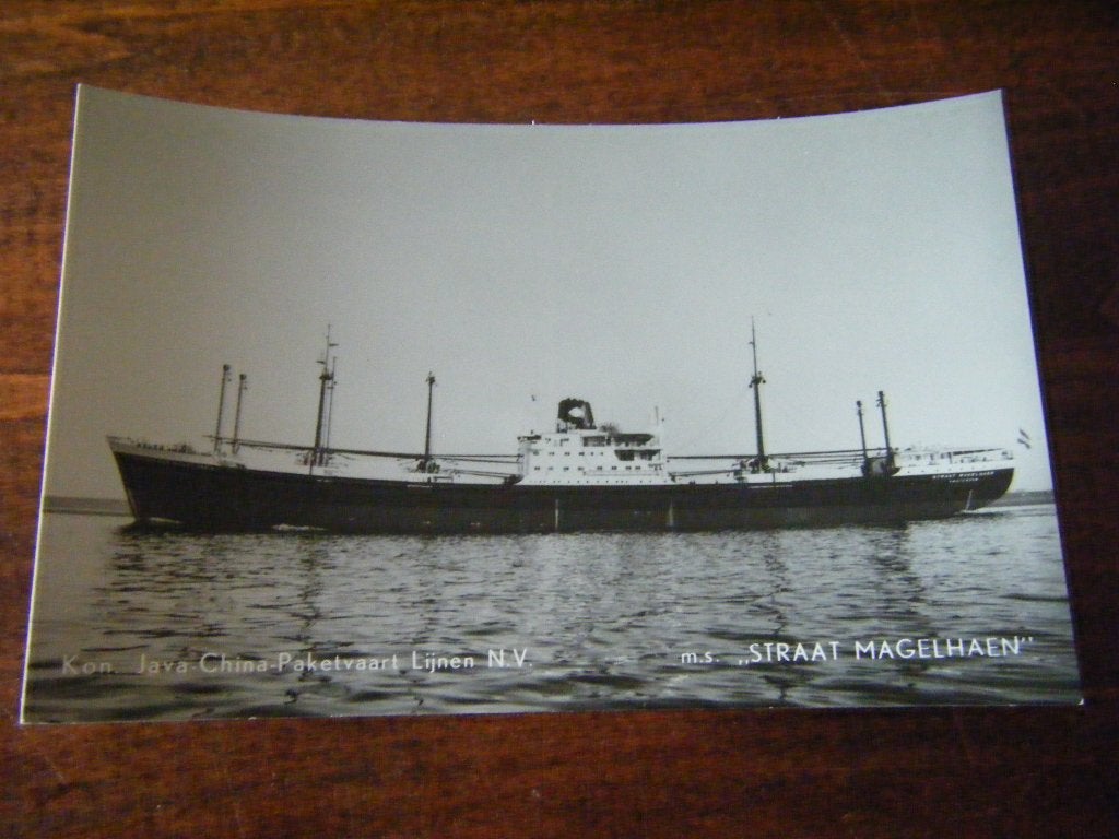 H42 - m.s. Str. Magelhaen -Kon. Java China Paketvaart Lijnen, Verzamelen, Ophalen of Verzenden, Kaart, Foto of Prent