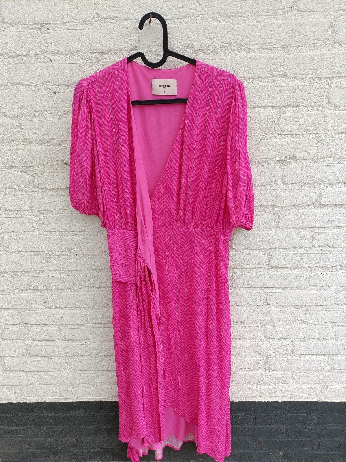 Freebird roze wikkeljurk maat S, Kleding | Dames, FREEBIRD, Ophalen of Verzenden, Zo goed als nieuw, Roze