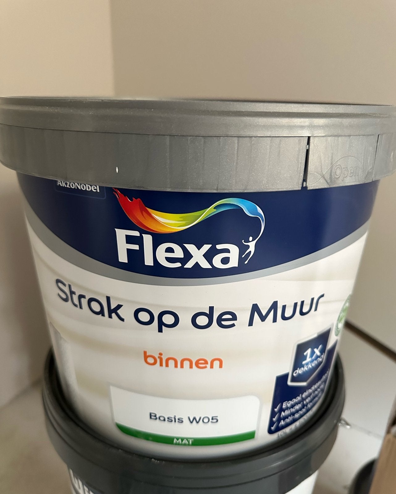 Muurverf Flexa 10 liter hazelbruin, Ophalen, Overige kleuren, Nieuw, Verf
