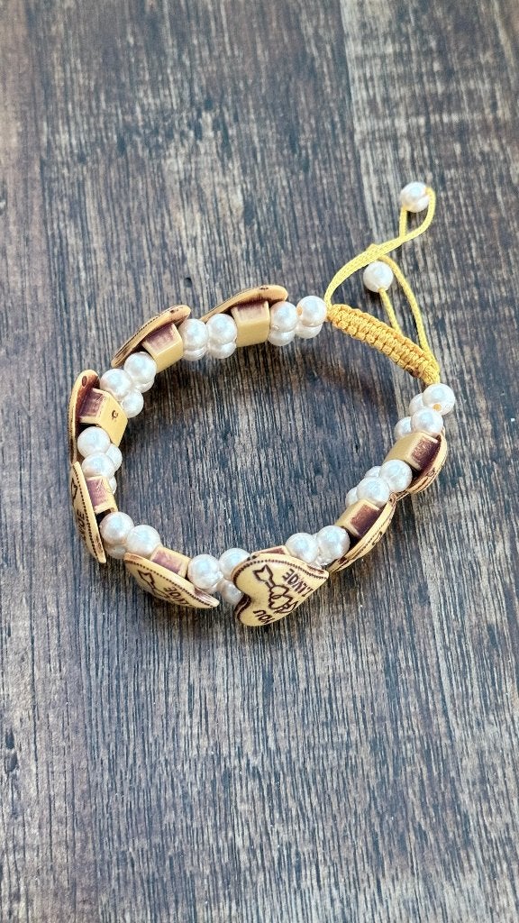 Armband - You I. Love, Ophalen of Verzenden, Zo goed als nieuw, Overige kleuren, Kunststof of Plastic