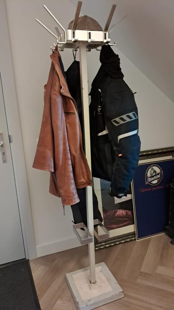 Vintage staande kapstok met paraplubak, Ophalen, Gebruikt, Metaal, Staande kapstok