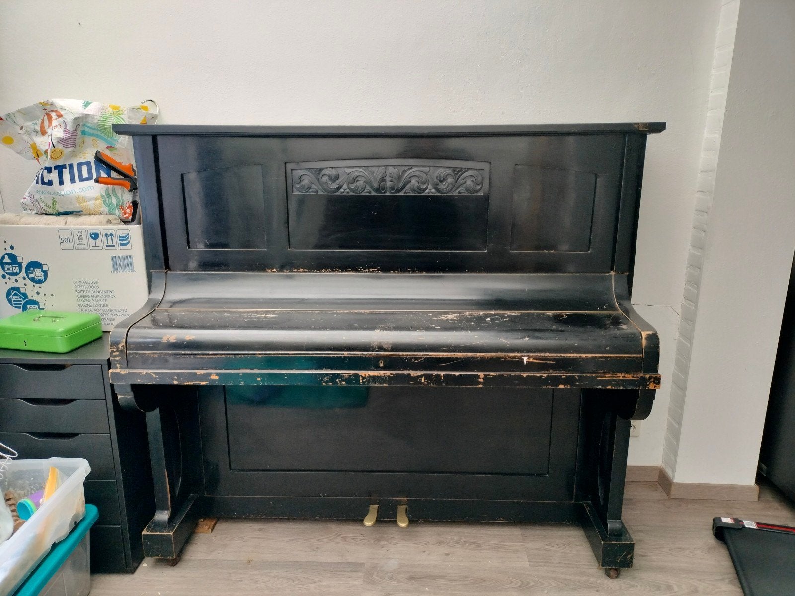 Piano, Muziek en Instrumenten, Piano's, Ophalen, Gebruikt, Zwart