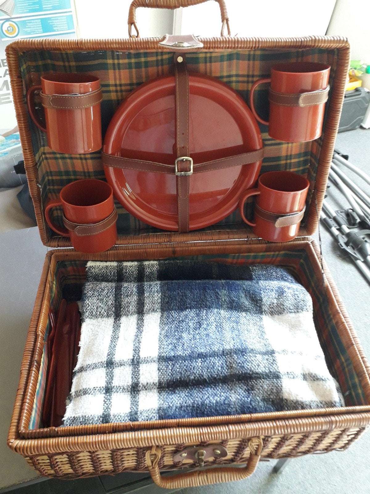 picknickmand, Ophalen of Verzenden, Zo goed als nieuw