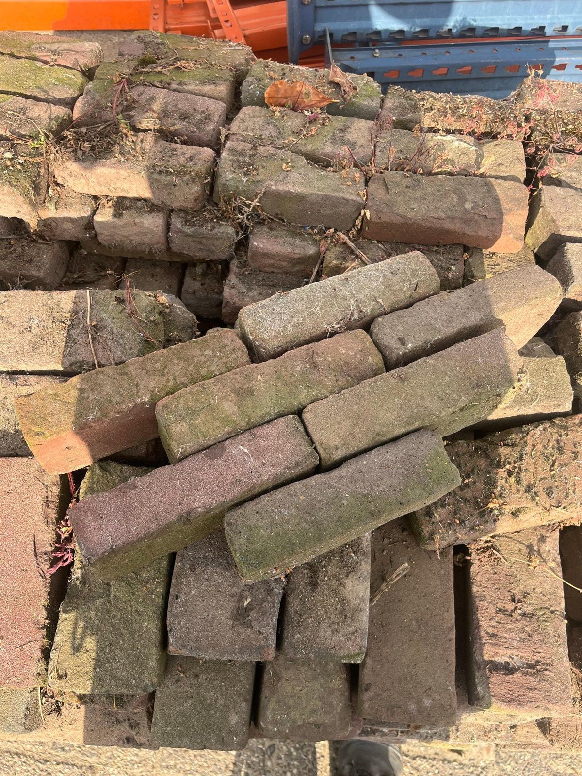 11 m2 Gabakken waaltjes 5 duimers, Ophalen of Verzenden, Gebruikt, Bakstenen