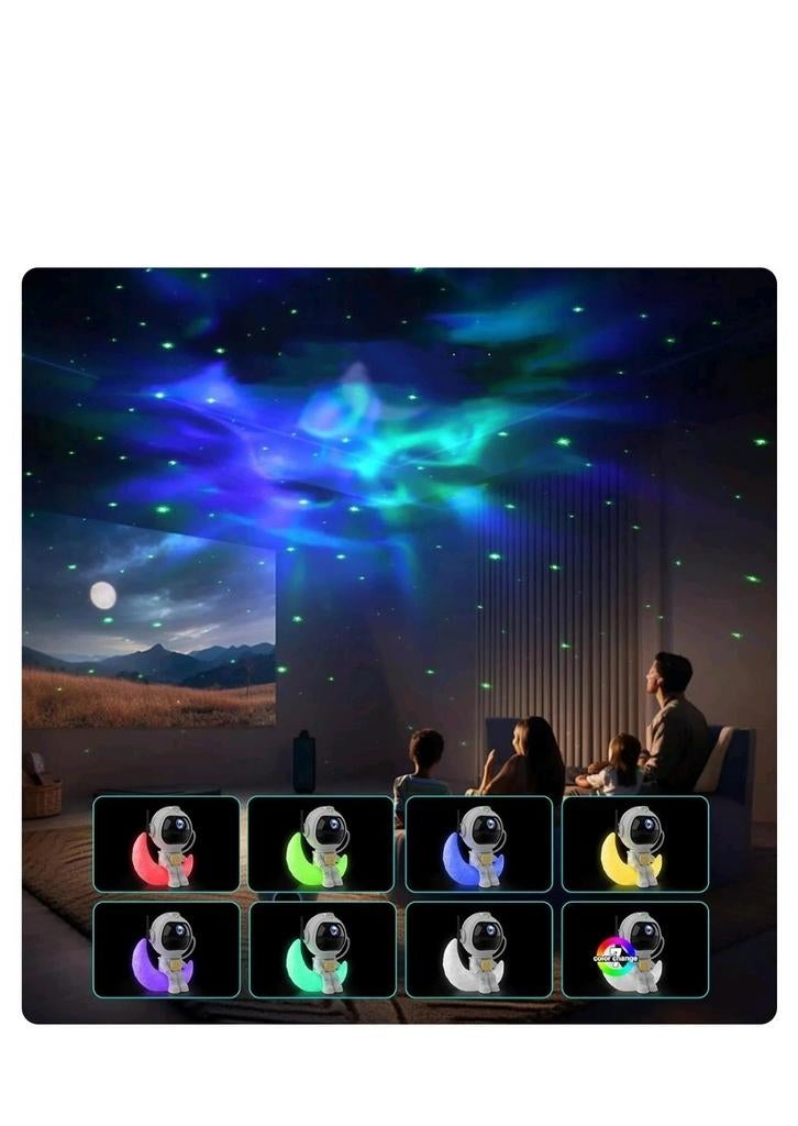 Astronaut Sterrenprojector Nachtlamp met Afstandsbediening, Kunststof, Unknown, Zo goed als nieuw, Minder dan 100 cm